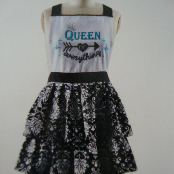 Queen Of Everything Ruffled Kitchen Apron NWT - Picture 2 of 7